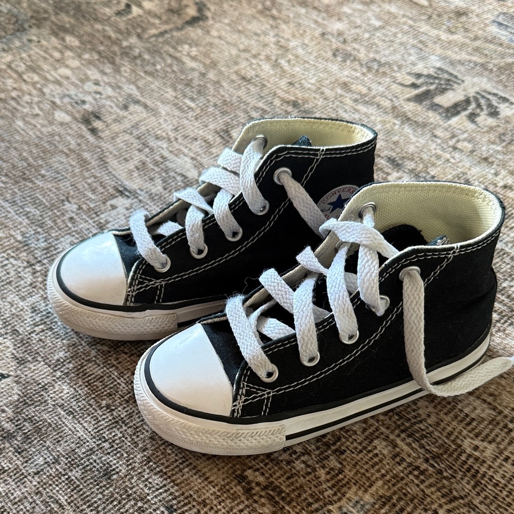 Converse Kids Black and White High-Top Sneakers